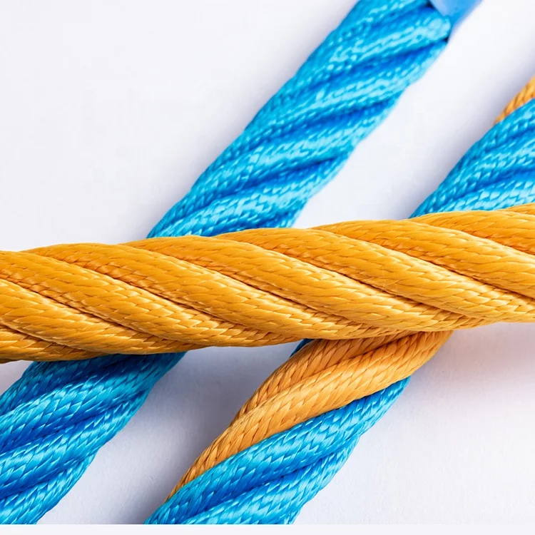 Synthetic playground rope with steel wire for playground rope bridge