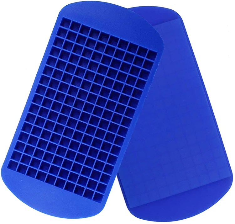 160 Mini Grids Wholesale Ice Cube Maker Molds Silicone Pretty Tiny 3D Square Ice Cube Tray