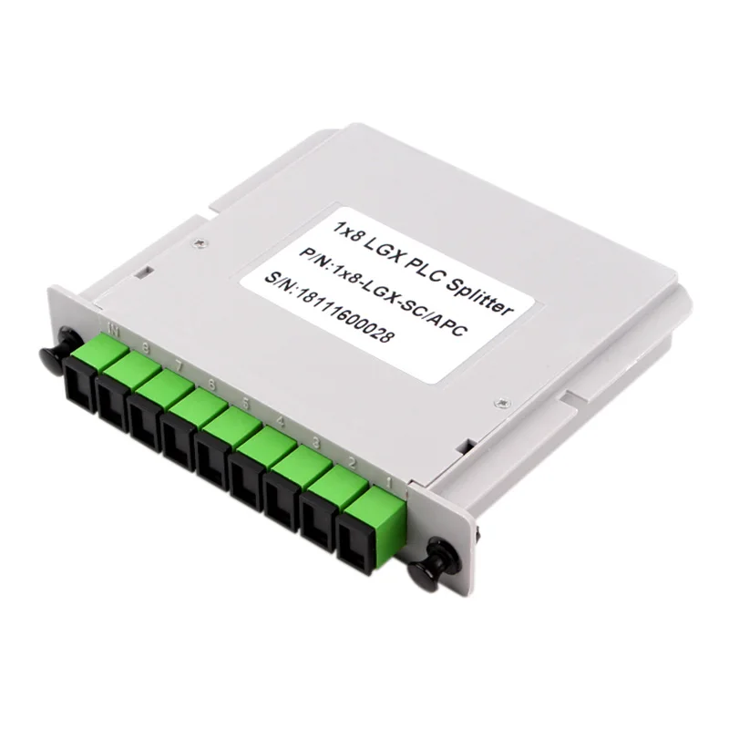 
LGX splitter box/ PLC splitter cassette, 1*8 Fiber Optical PLC Splitter 
