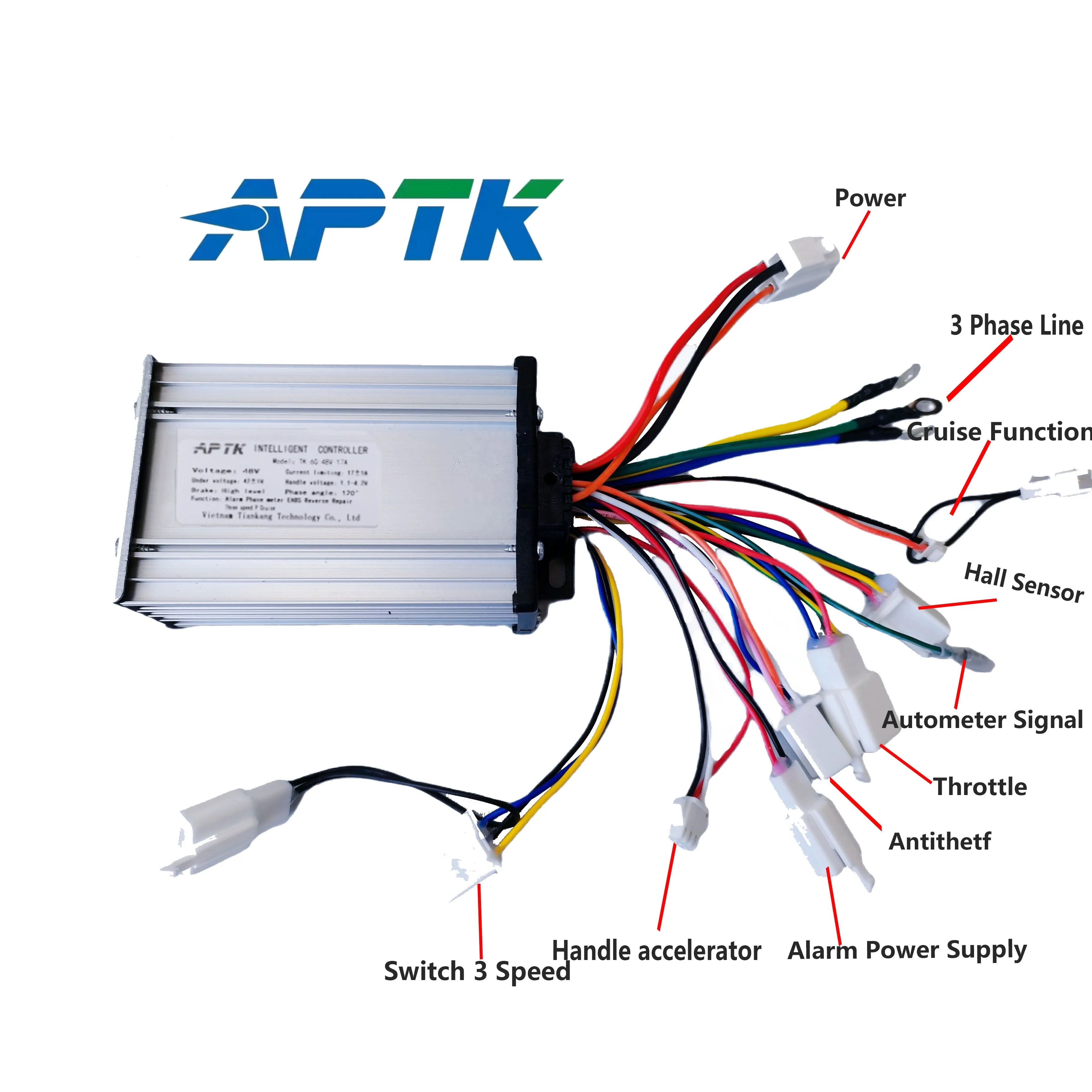 Wholesale Electric Scooter Controller 36V 48V BLDC Motor Controller Three Speed 350W E Bike Controller