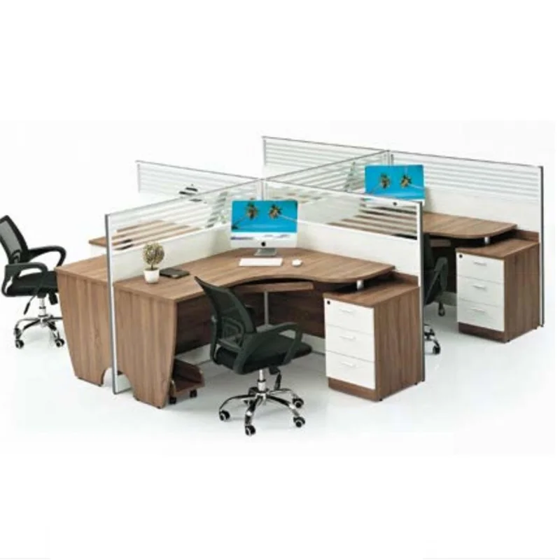 Easily Using Long Home Workstation Desk Office Clerk Furniture For Shop