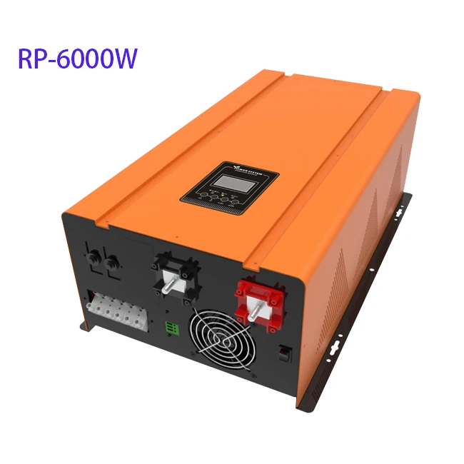 RP6000W 24V/48VDC до 220V/230VAC-регулируемым приводом 50Гц 60Гц ИБП солнечная энергия инвертор с тороидальным трансформатором и низкое энергопотребление