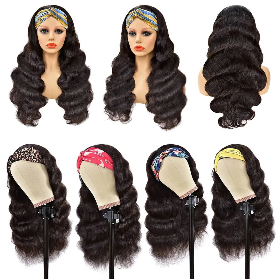 2 wigs deal 100% virgin brazilian human hair headband cheap wholesale natural human hair wigs for black women,none lace wigs