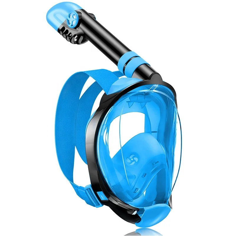 OEM Foldable Panoramic Snorkel Masks Full Face Italy Price Swimming Mask Diving Dry Snorkel Swim Mask With Underwater Camera