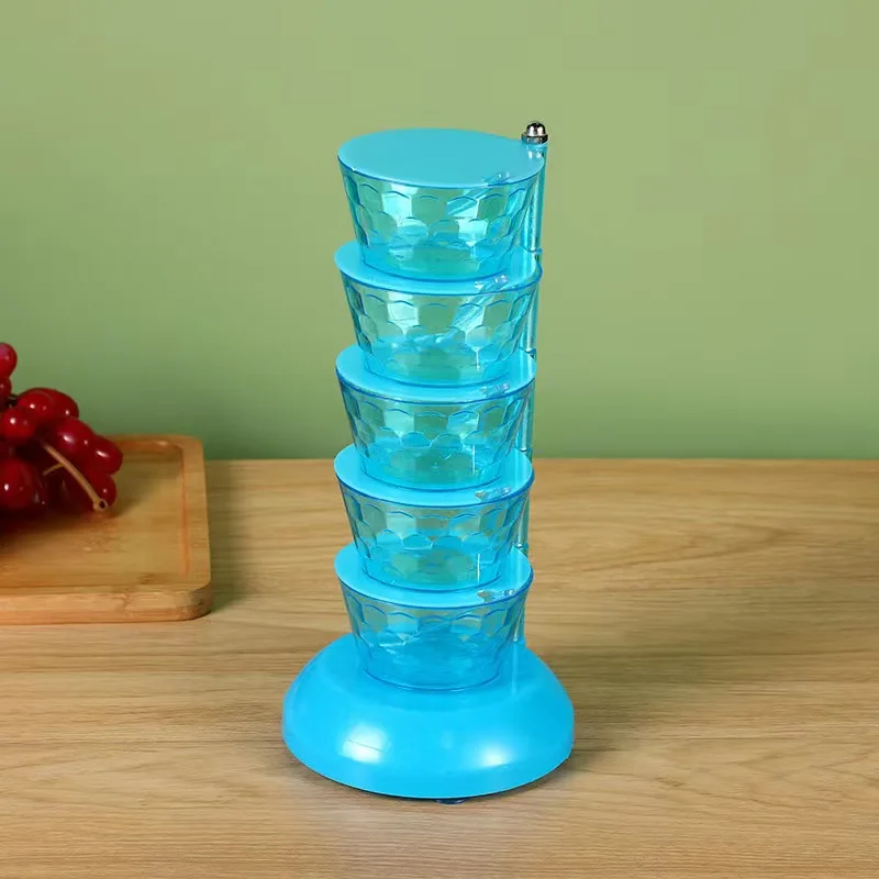 FS310 Seasoning box rotatable vertical household kitchen salt monosodium glutamate seasoning storage box seasoning bottle