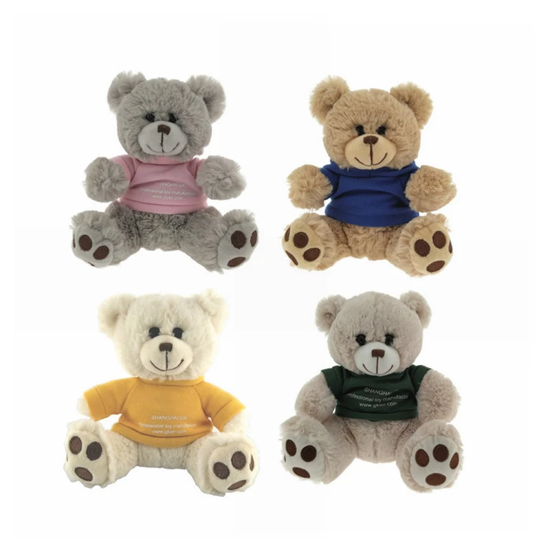 Custom LOGO soft toy small stuffed animal plush teddy bear 2021 Promotional wholesale teddy bear toy custom for kids