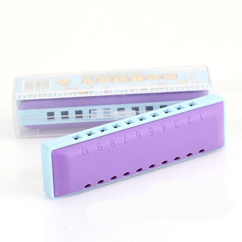 Wholesale factory price musical instruments Kongsheng Colorful10 Hole harmonica toy