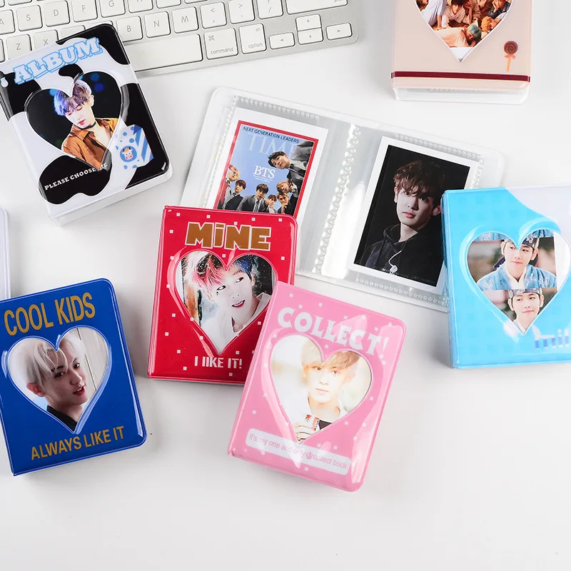 K-pop милые юбки-пачки со звездочками, мини-камера фотоальбом Коллекция Книга 3 дюймов альбом с вырезами в форме сердца карты Альбом