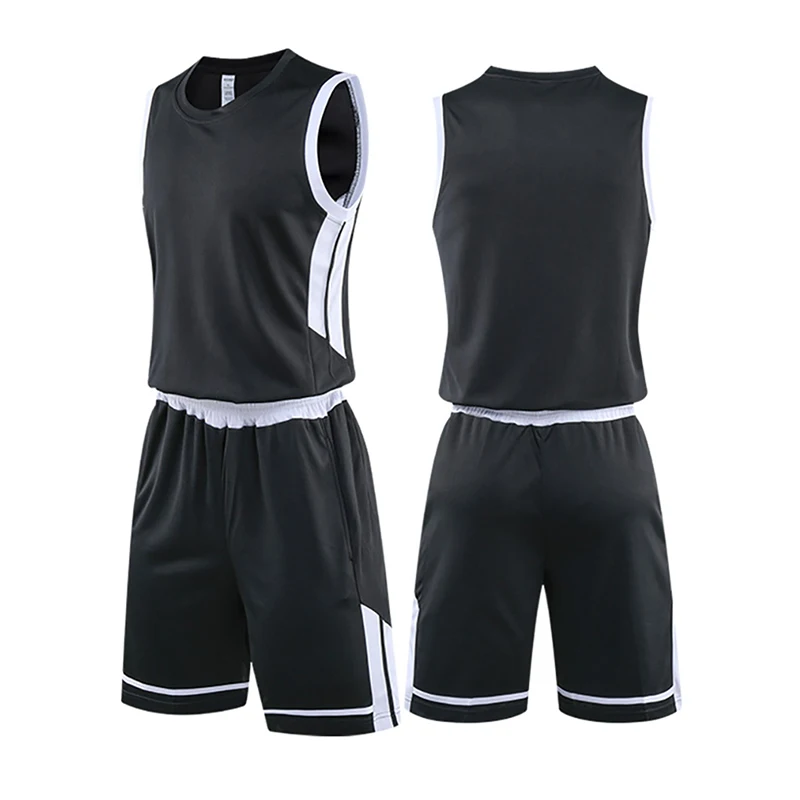 Wholesale Men Polyester Spandex Basketball Jerseys Clothes High Quality Breathable Basketball Uniform Set/