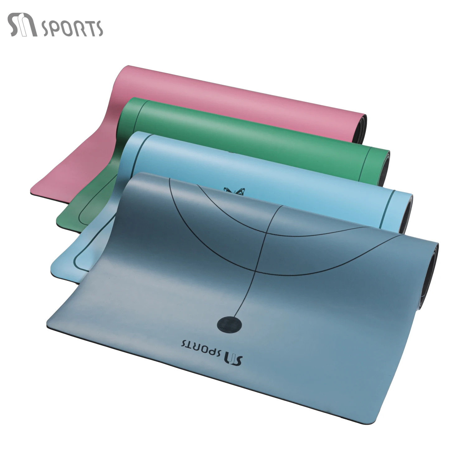 Newly Designed Environmentally PU Polyurethane High Quality Eco Friendly Suede Fitness Floor  Exercise Fitness Non-slip Mat Yoga