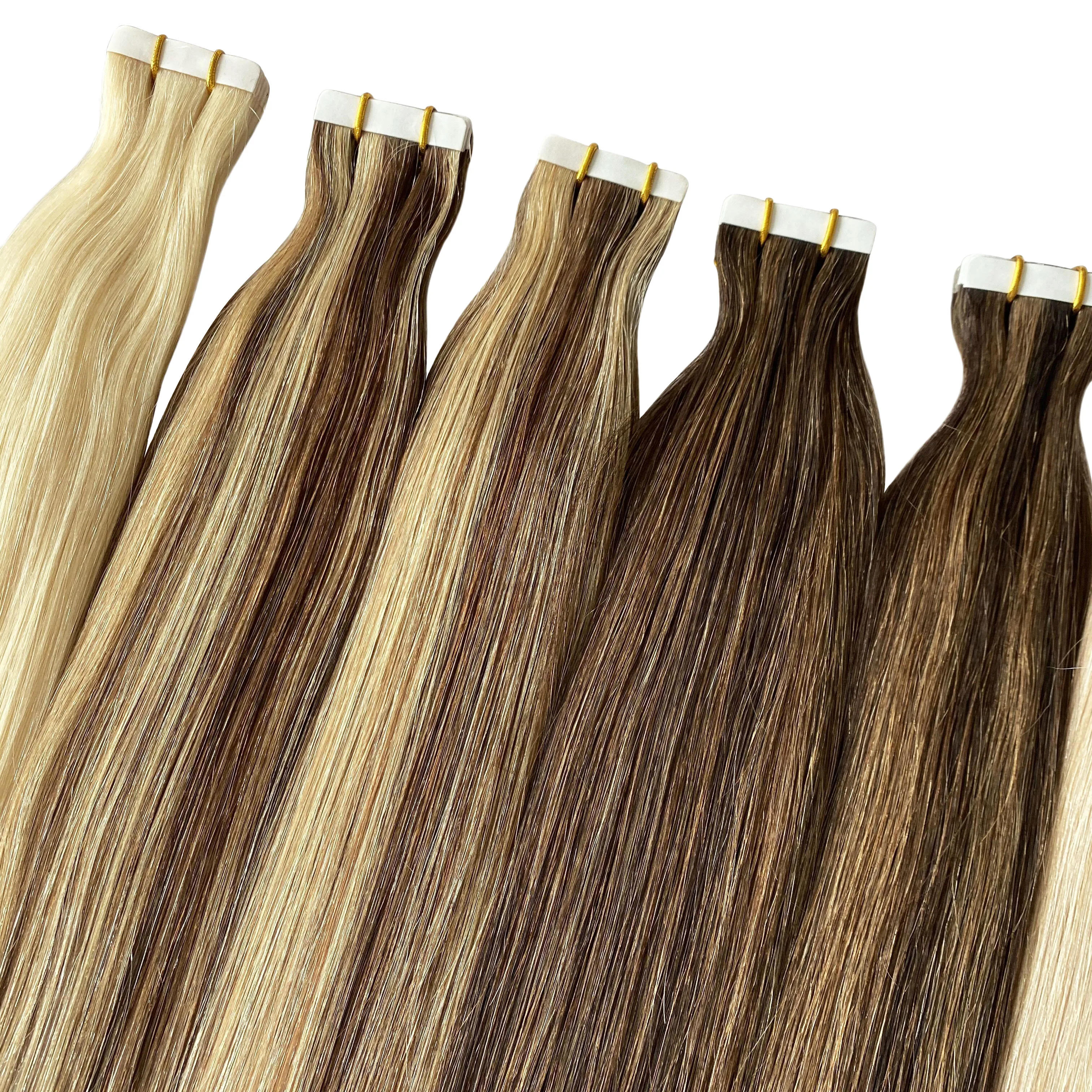 
Invisible Tape in Hair Qingdao Hair Products Co Ltd, Seamless Hand-tied Tape on Hair, Remy Russian Skin Weft Hair 