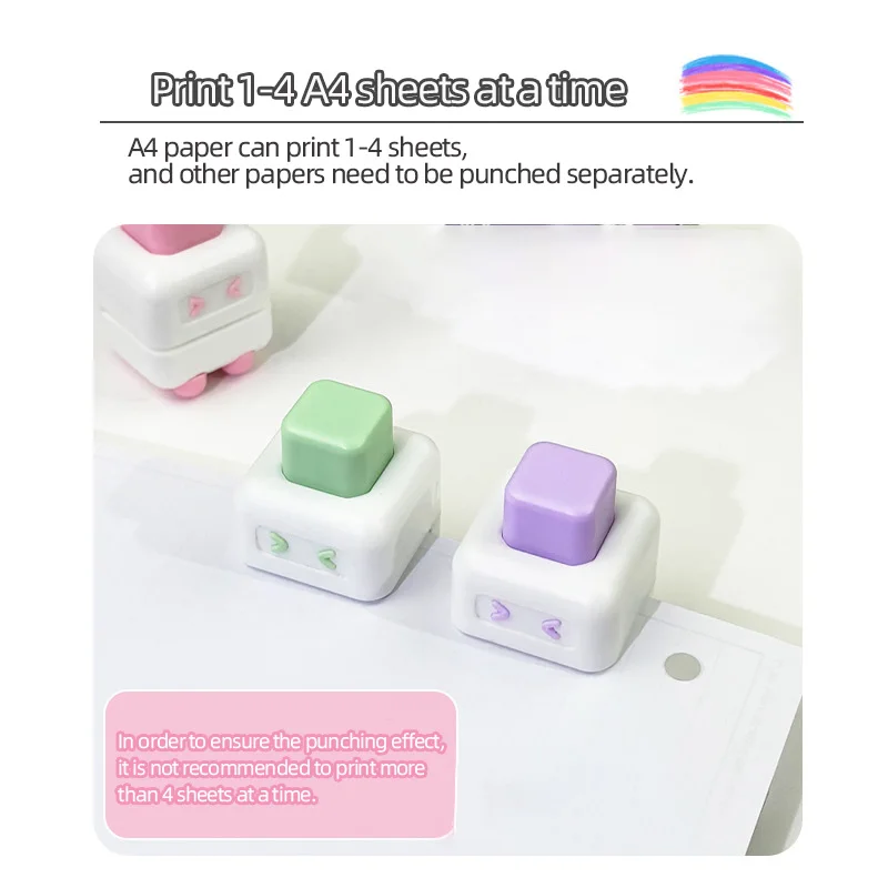 Office Single Hole Puncher Manual Ring Puncher Robot-shaped Mini Hole Puncher DIY Loose-leaf Notebook for Paper Punching