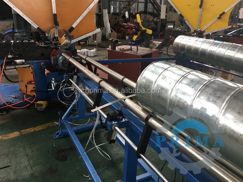1.2*1500 galvanized sheet round tube hvac air spiral duct forming machine for ventilation spiral tube former making machine