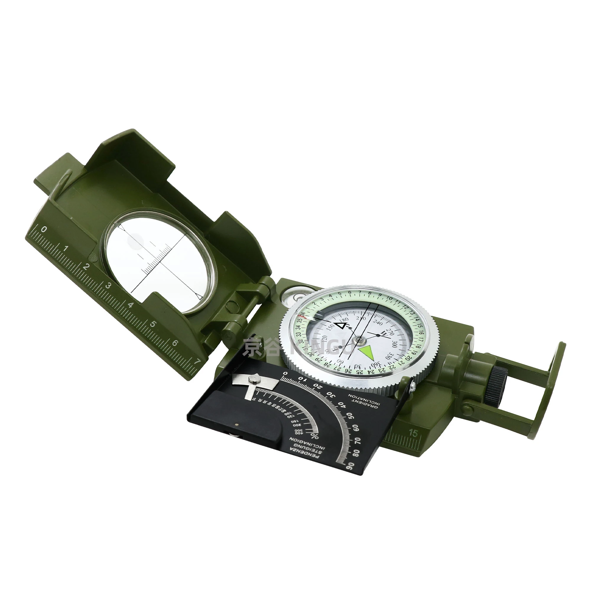 Factory Wholesale K4074 Multifunctional Luminous Belt Slope Meter American Compass Portable Metal Compass Camping Accessories
