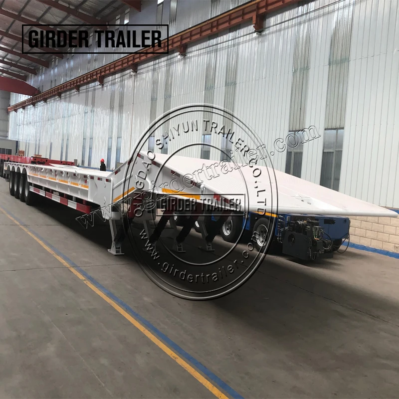 Good quality 3/4 axle folding gooseneck drop deck lowboy semitrailer 100tons 120 tonnes goose neck trailer for sale