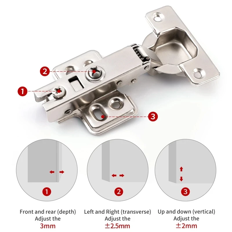 Kitchen Soft Close Door Hinge Shock Absorber For Furniture Cabinet Buffer Closer Furniture Hardware iron Hydraulic Hinge