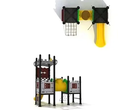 Multifunctional Outdoor Plastic Slide Combination Facilities for Children for Playgrounds Parks Gardens Schools