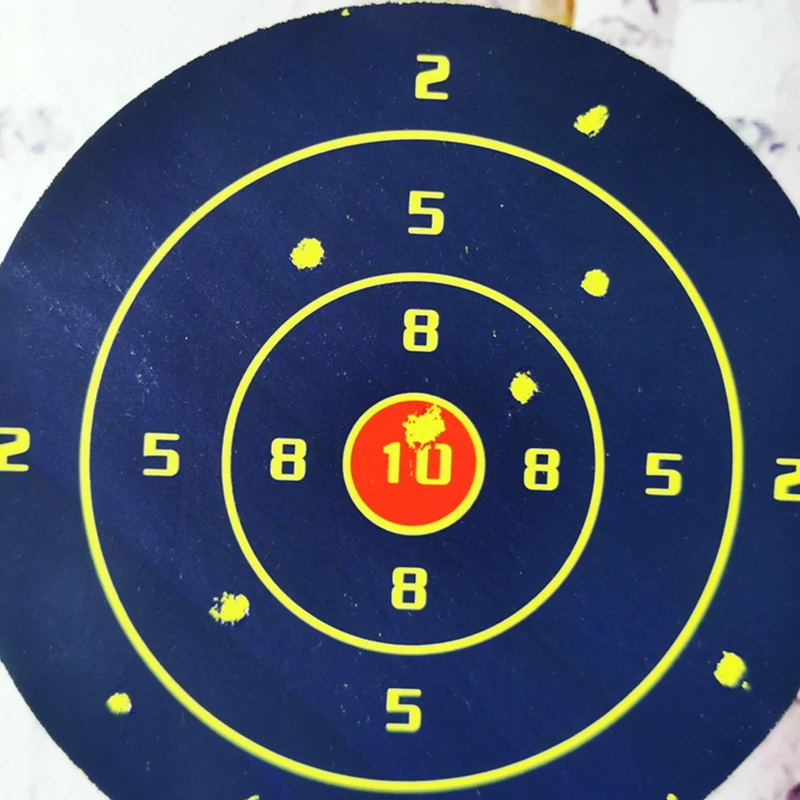 Dark blue background splash fluorescent yellow shooting practice sticker