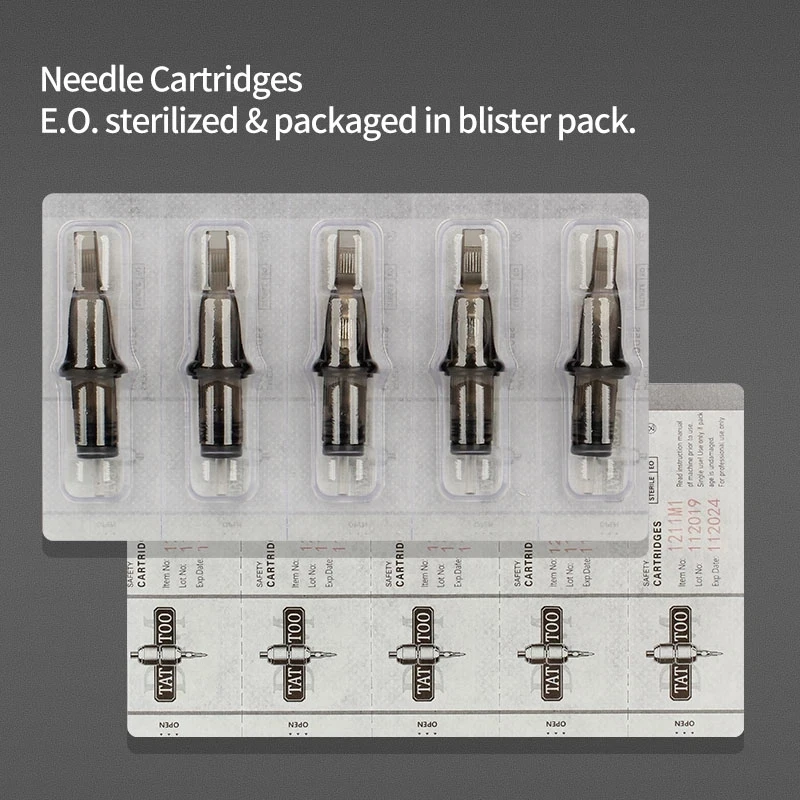 Cartridge Tattoo Needles RL RS RM M1 Disposable Sterilized Safety Tattoo Needle for Cartridge Machines Grips 812-1816