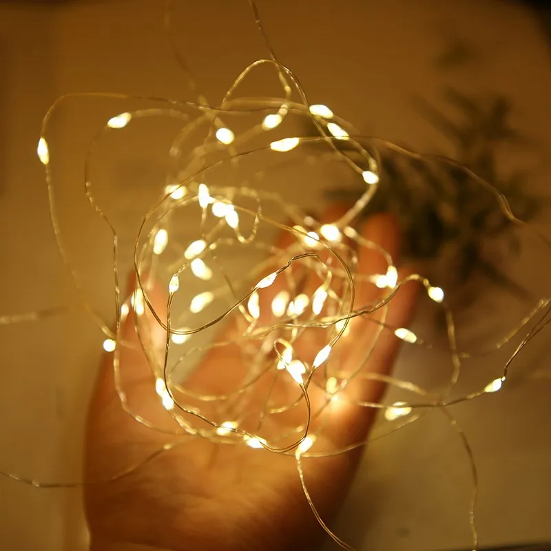 
Waterproof Twinkle Lights Copper Wire LED String Christmas Ornaments Garland Indoor Bedroom Home Wedding New Year Decoration 