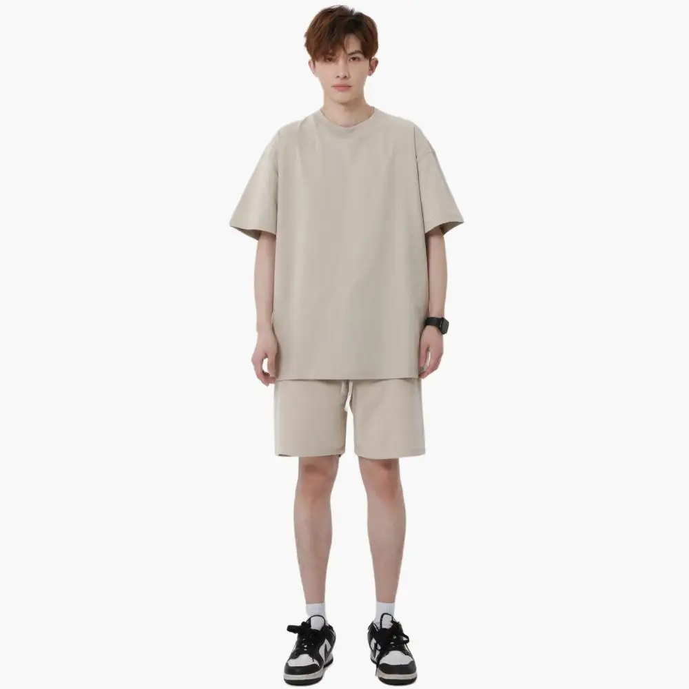 YinglingWholesale men plain grey color streetwear raglan sleeve oversized fit sports tshirt
