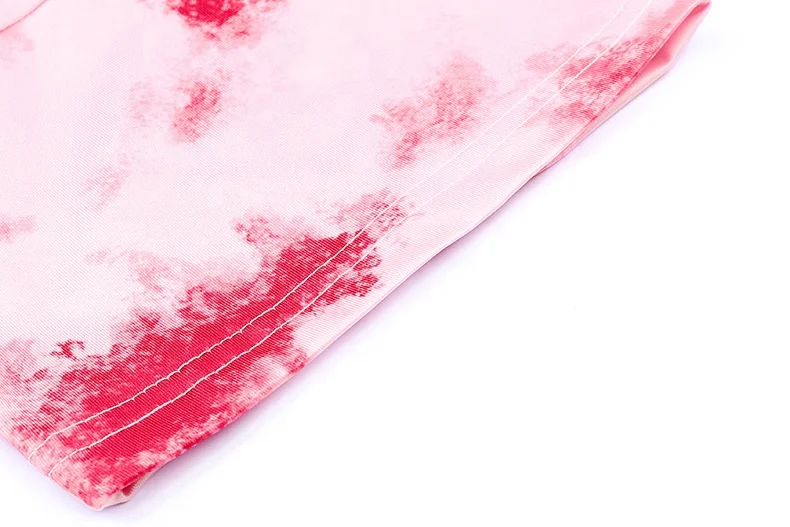 2022 new arrivals women summer vintage clothing  loose fit two piece tie dye tracksuit 2 piece short sets