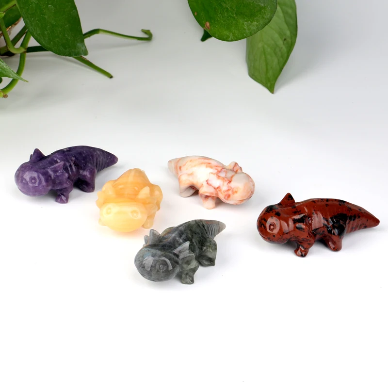 Hot-Sale Gemstone Crafts Fengshui Giant Salamander Chakra Crystal Salamander For Gifts