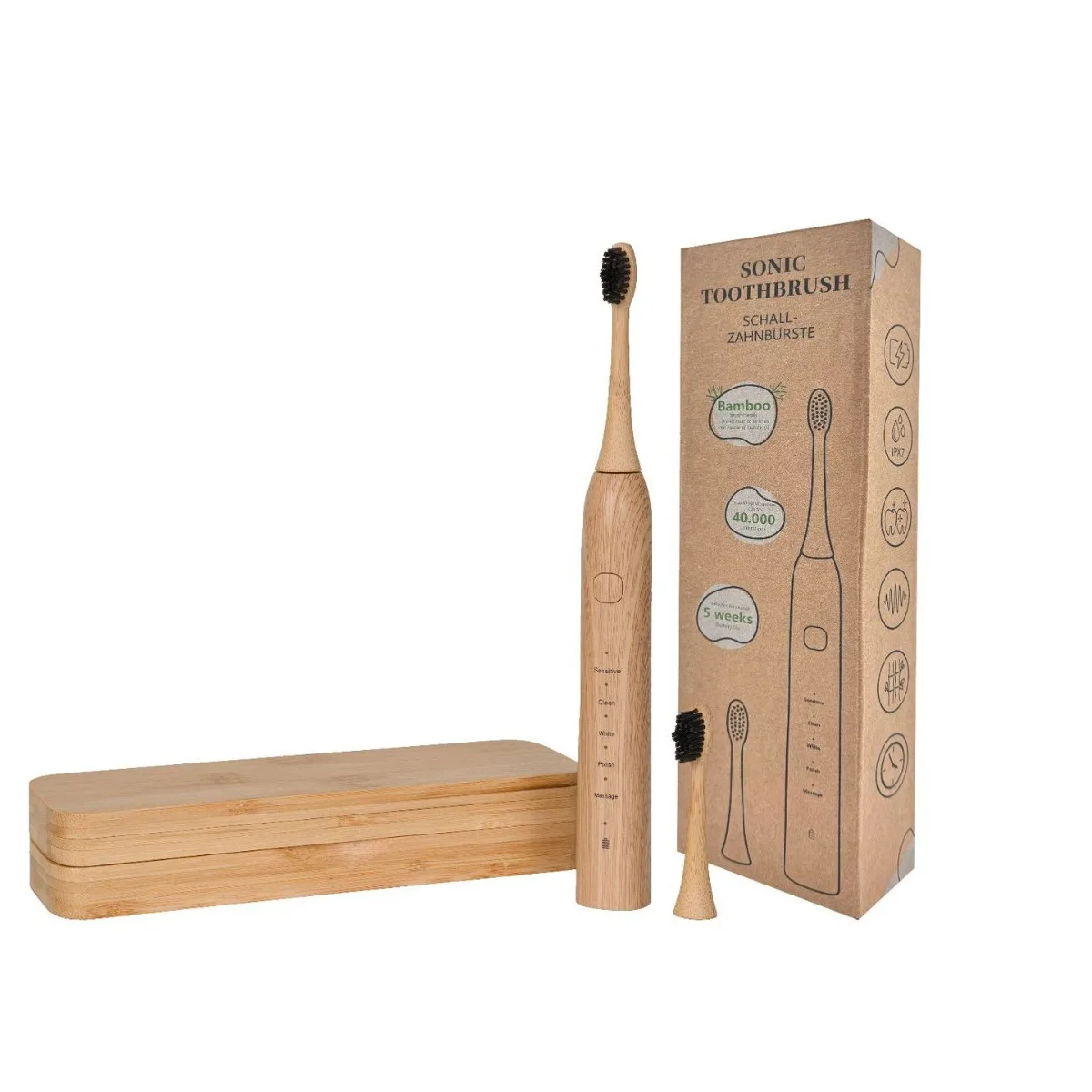 Hot Selling Biodegradable Bamboo Electric Toothbrush Smart Sonic Toothbrush Manufacturer
