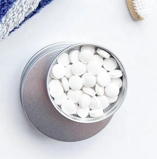 spearmint flavor sensitive toothpaste bites for kids and adults