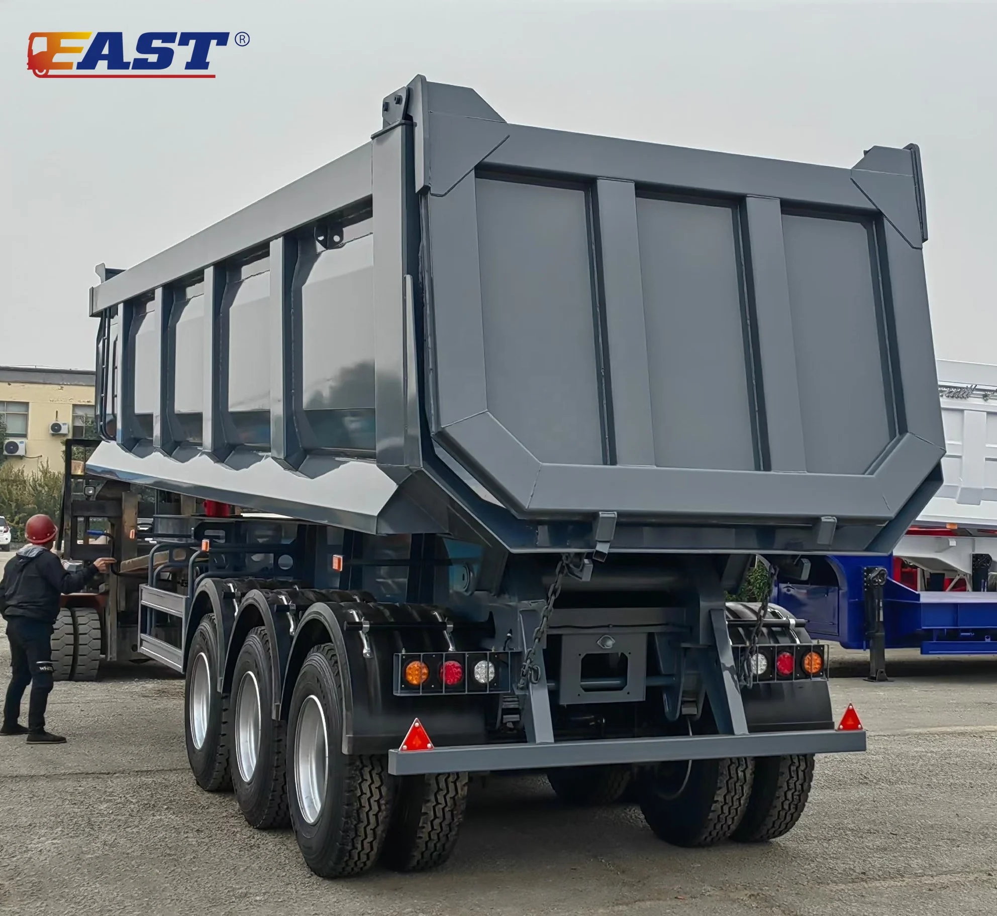 EAST heavy duty 40 тонн 45 куб U Тип самосвала полуприцеп самосвал Мерседес Бенц сзади прицепы