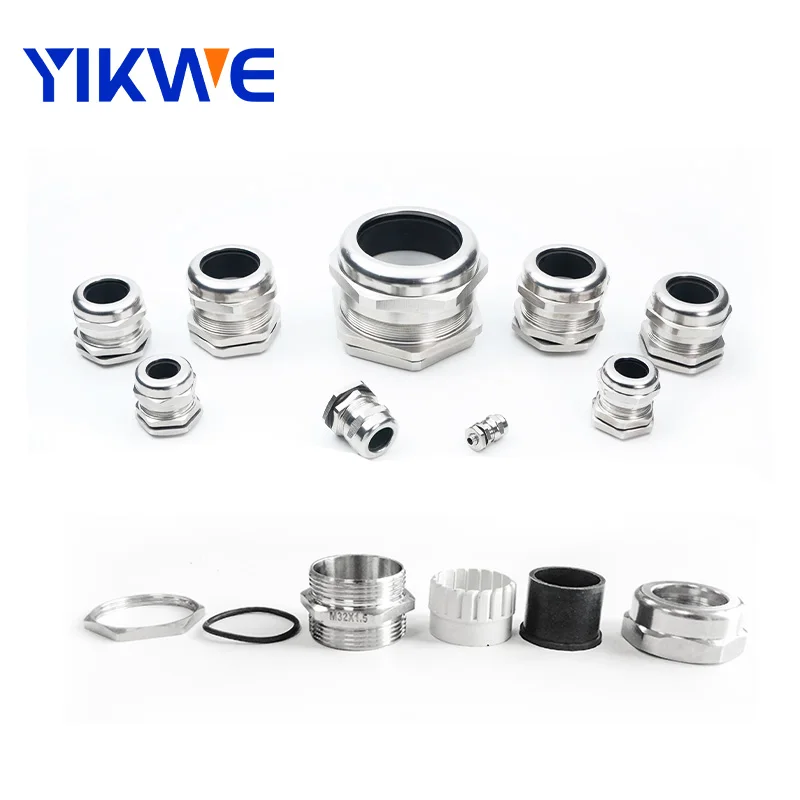 M12 PG7-63 SS304 Stainless Steel Cable Gland Metal Gland