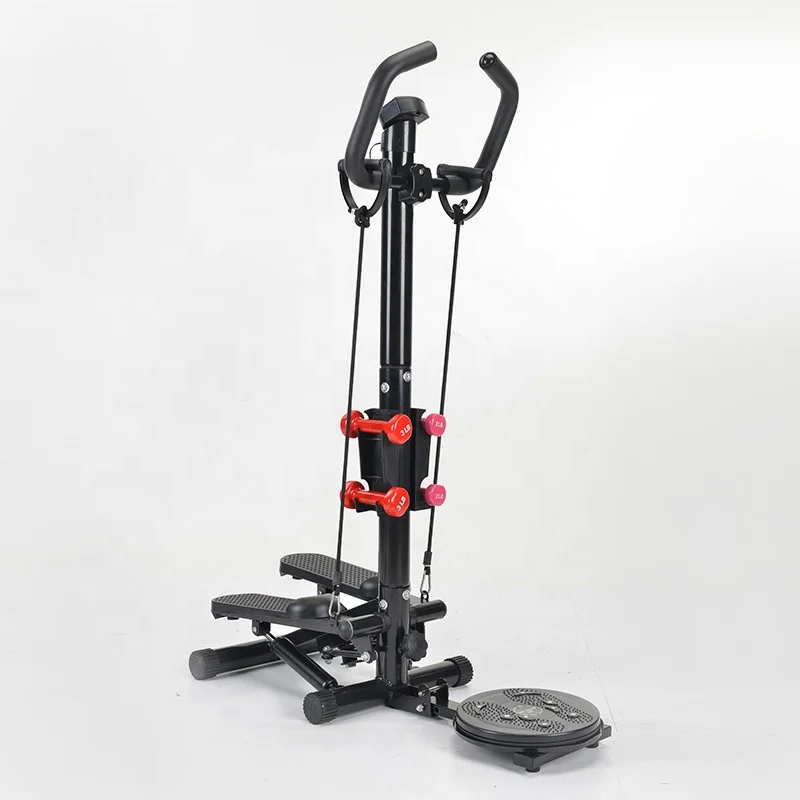 Home fitness Multi function twist waist hydraulic stepper machine foot pedal stepper machine with twist waist plate