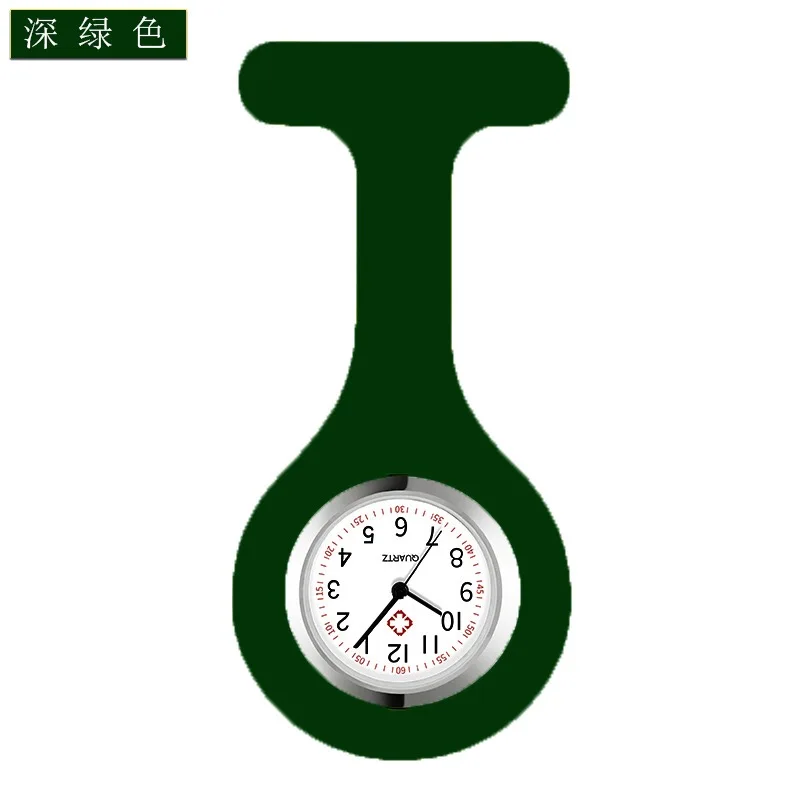 Wholesale Health Medical Promotional Watch Eco-Friendly Silicone Band Relojes Hombre Fob Watch With Brooch