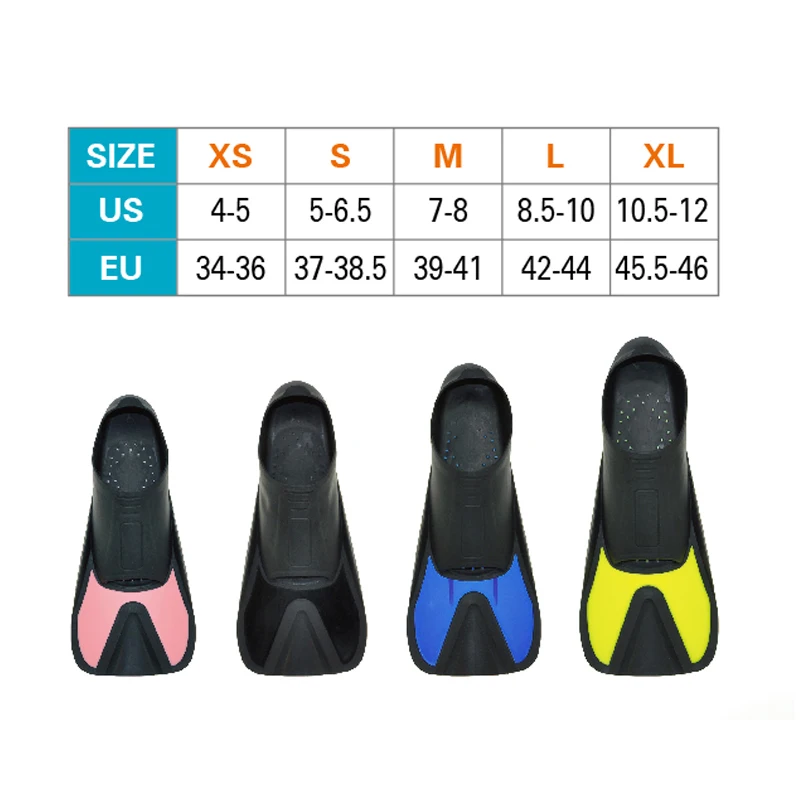Swimming Flippers Diving Equipment Snorkeling Fins Waterproof Durable Diving Fins For Adults