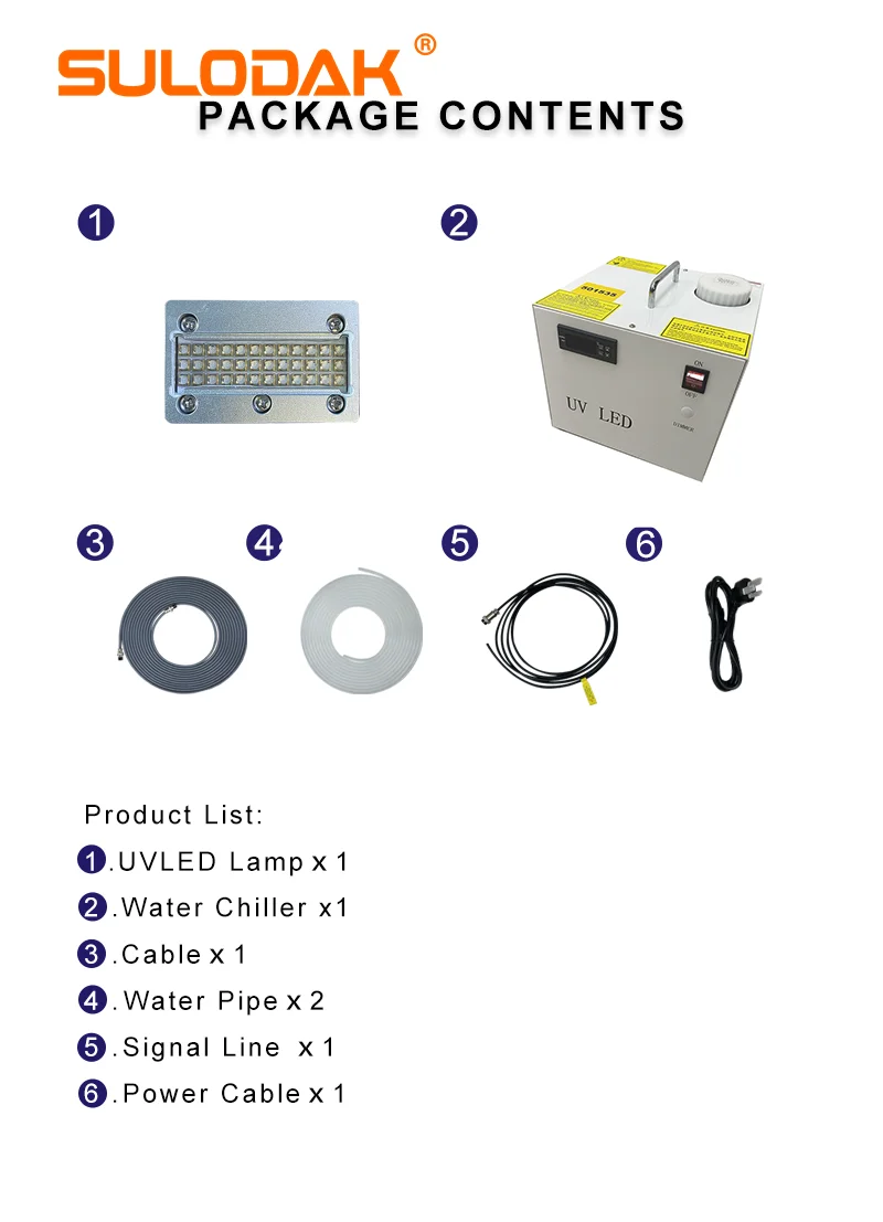 LED UV Curing Lamp Water Cooling System Print Heads for UV Printer Flatbed Printing with Chiller Lamp Size 50*15MM 18 80 1 - 50