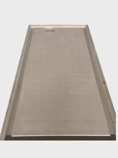 Wooden House Use Plastic Cheap Corner Abs Low Abs/acrylic Tray With Ss Grate Bathroom Floor Shower Base