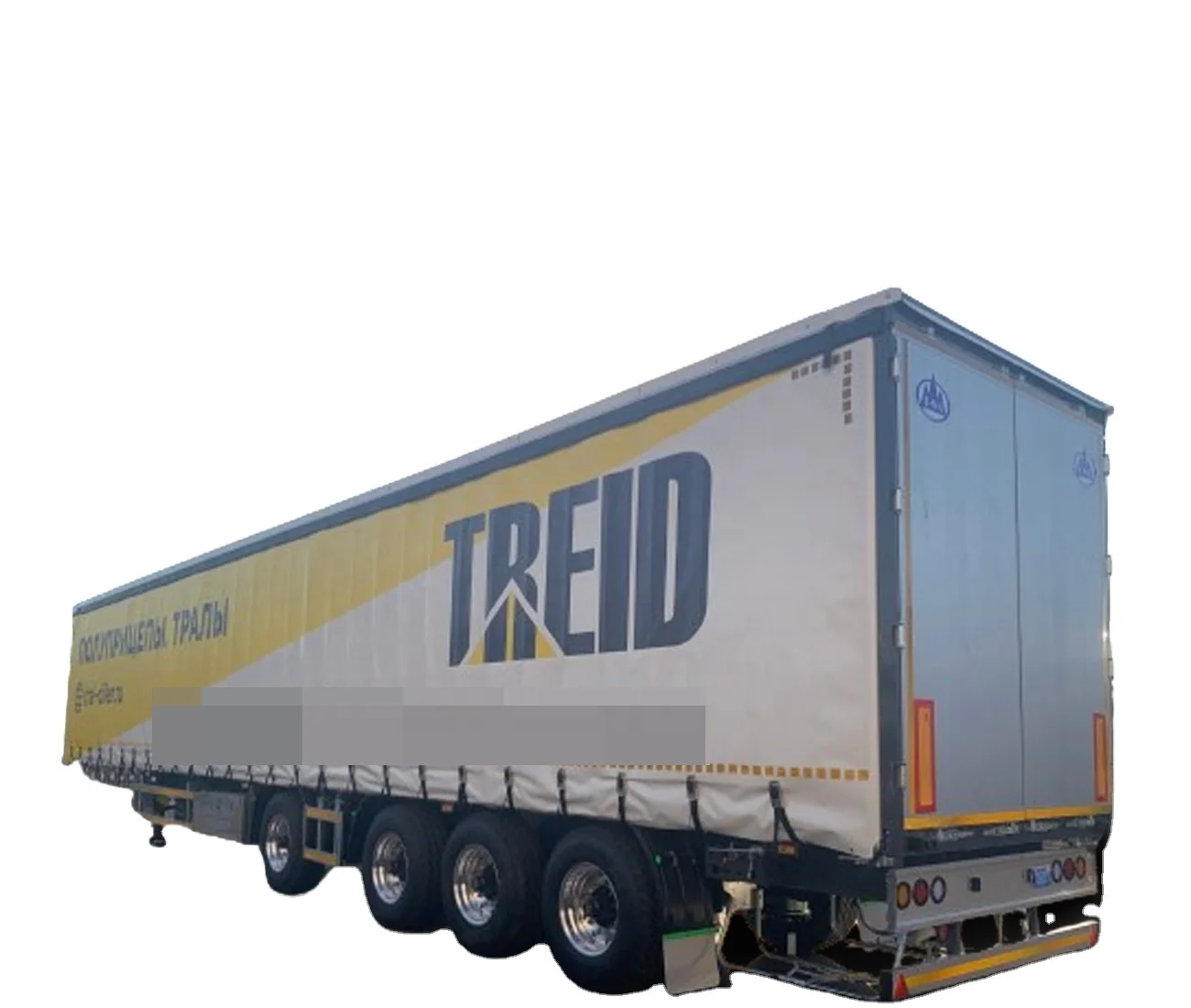 China Manufacture New Cargo Box Trailer 3 Axle Side Curtain Semi Trailer 45ft Side Van Truck Trailer