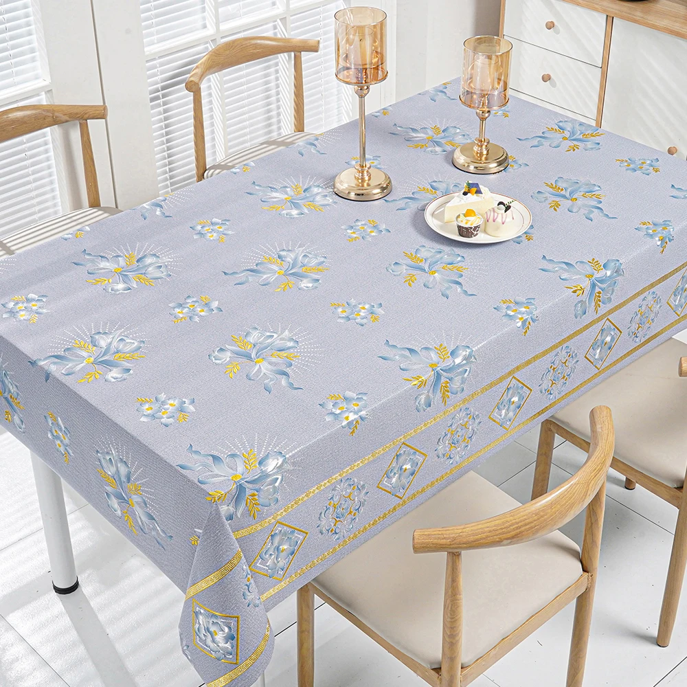 Wholesale custom dinning rectangle vinyl pvc plastic table cover