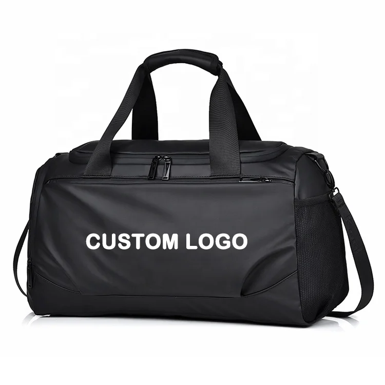 Custom Logo Premium Waterproof Gym Sports Bag Weekender Overnight Duffle Luxury Business PU Leather Men Travel Duffel Bag