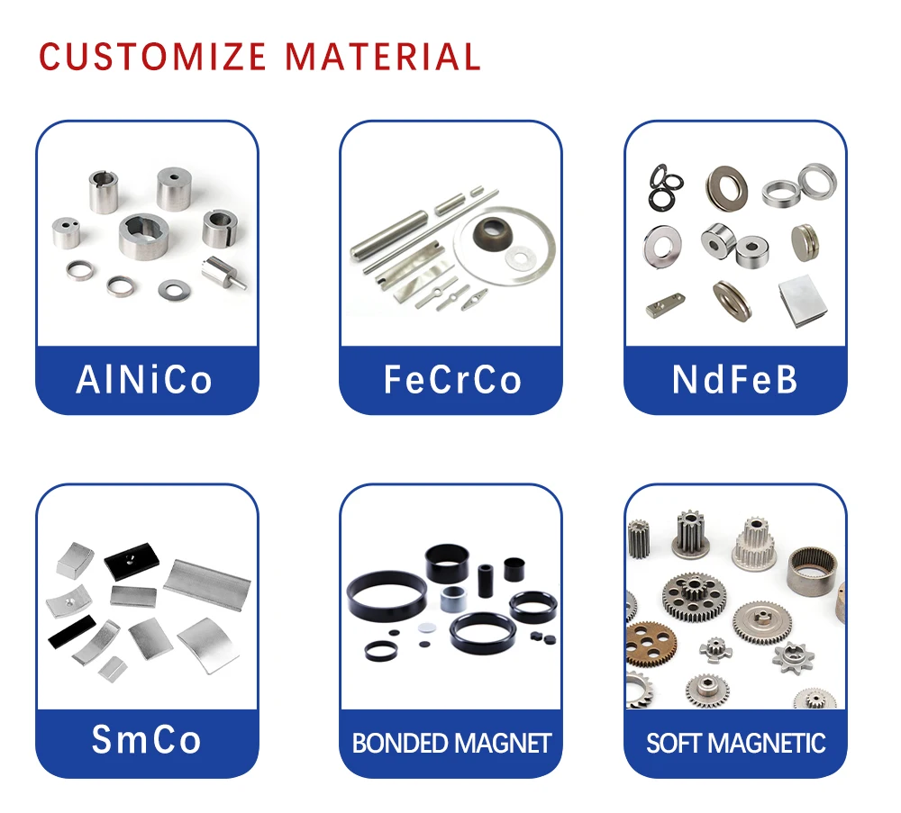 KEXING AlNiCo China Factory Magnetic Materials Samarium Cobalt N52 NdFeB Disc Cylinder Smco AlNiCo Permanent Magnets