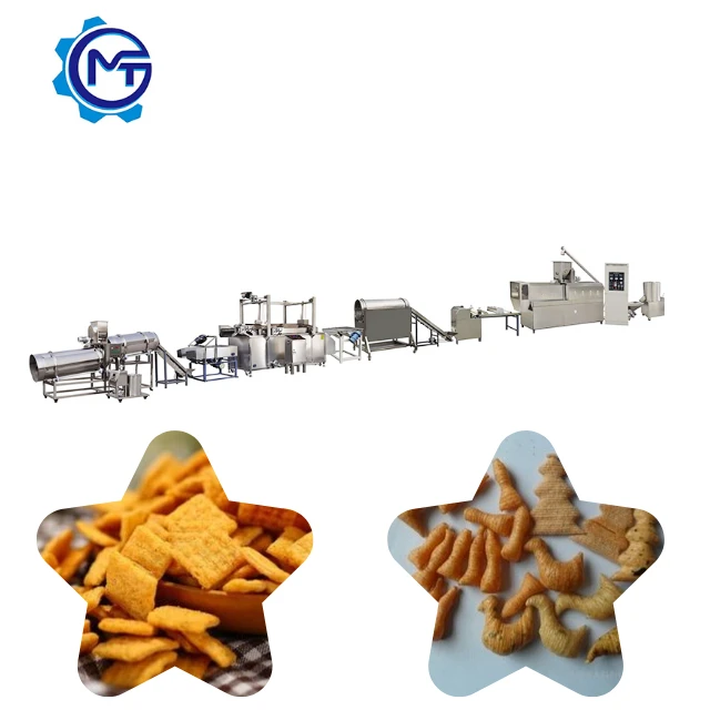 Fried Corn Chips Bugles Cone Shape Snack Food Extruder Machine