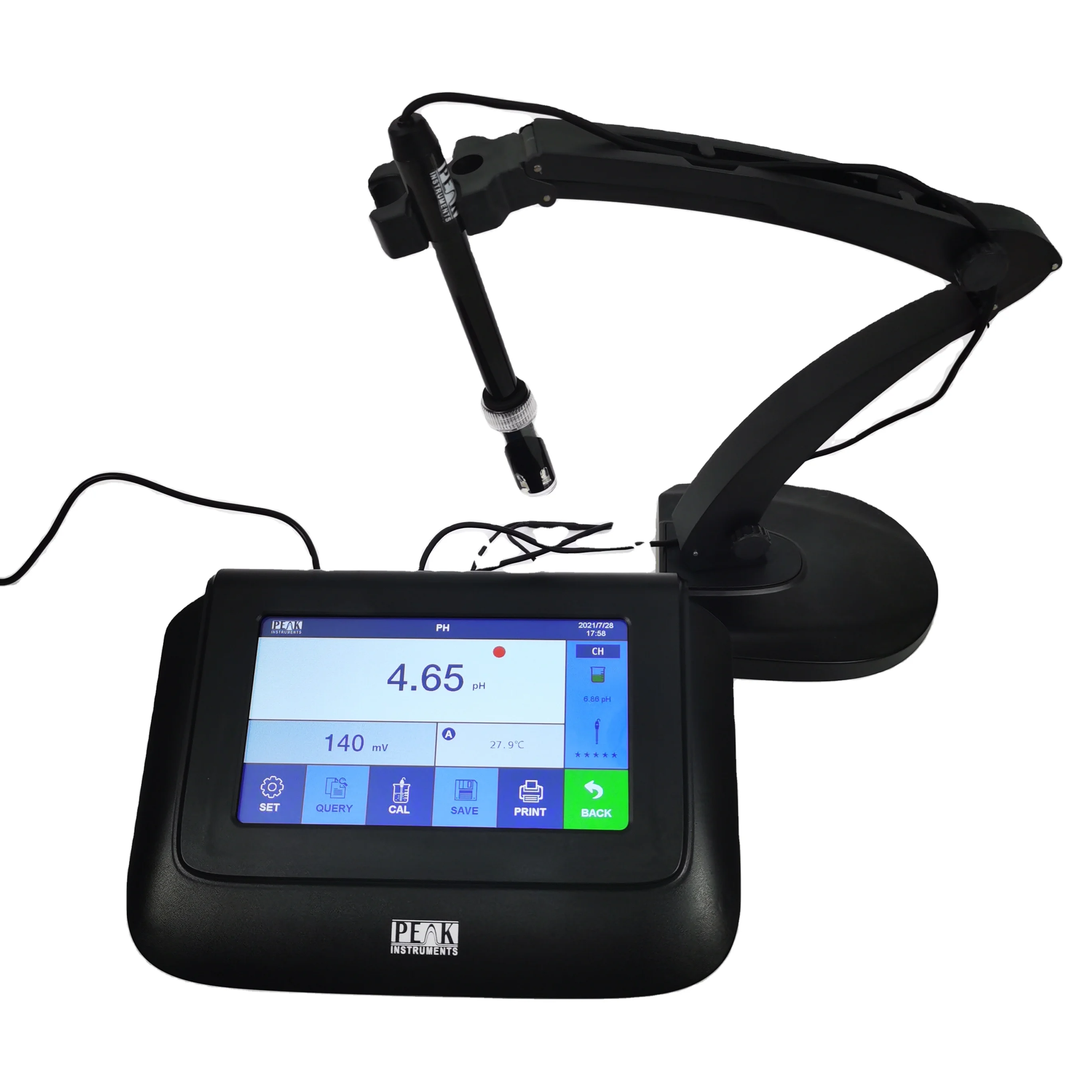 High Quality Portable Touch Screen Benchtop Laboratory Digital Water Ph Meter