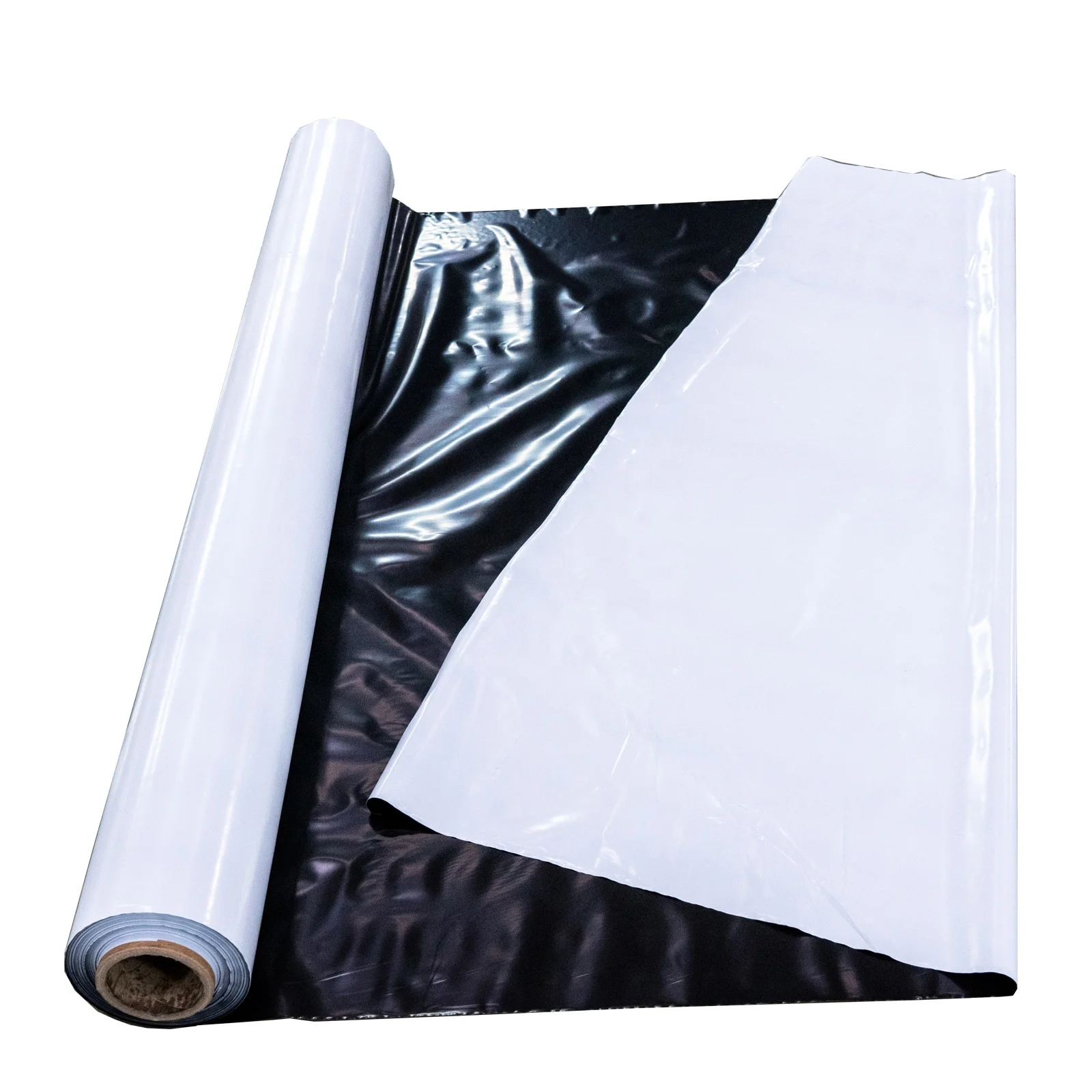 5.5mil 6mil 8mil Thick Polyethylene Panda Film Black White 10 x 100 Plastic Sheeting Roll for Greenhouse Silage Cover Film
