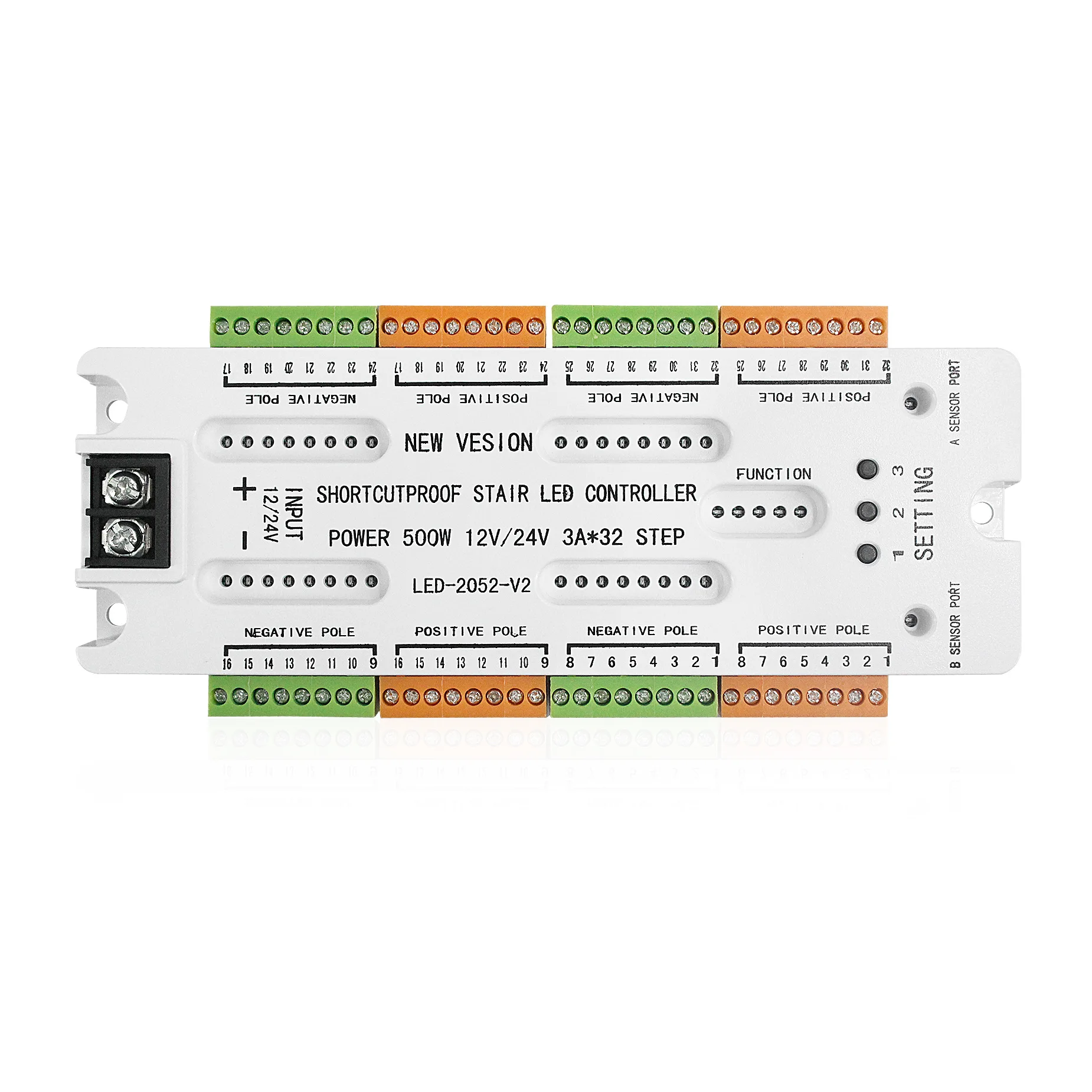 Новая версия предотвращает короткое замыкание 32CH 500 ватт LED-2052-V2 шаговый датчик движения светодиодный индукционный контроллер Электрическая защита