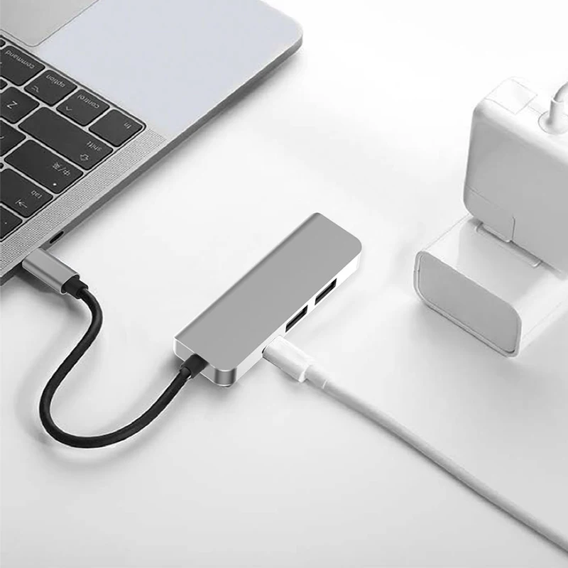 usb c hubs 4 port usb 3.0 hub 60W Pd 4K HDMI 4 in 1 Type Cfor MacBook  Laptops