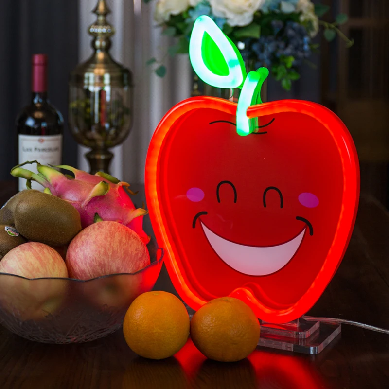 
Custom neon apple shape lamp flex led neon light neon table light sign 