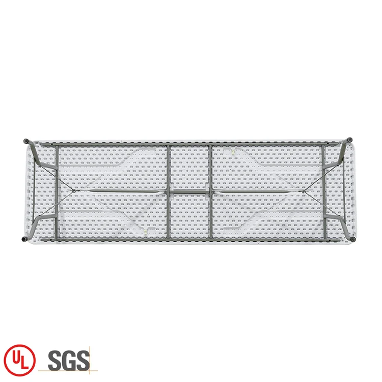 Удар литой пластик Топ Пользовательские Регулировка-высота дизайн складной Прямоугольный Обеденный Стол