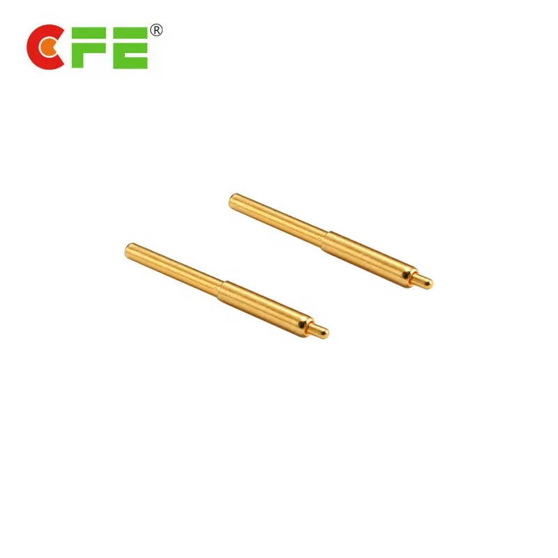 1A brass DIP gold plated spring contact through hole pogo pin