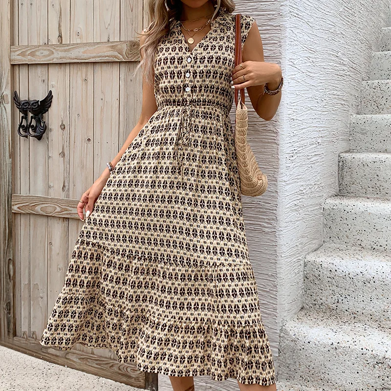 The New Listing dresses 2024 Mint leaf skirt Casual home dress Spot supplies