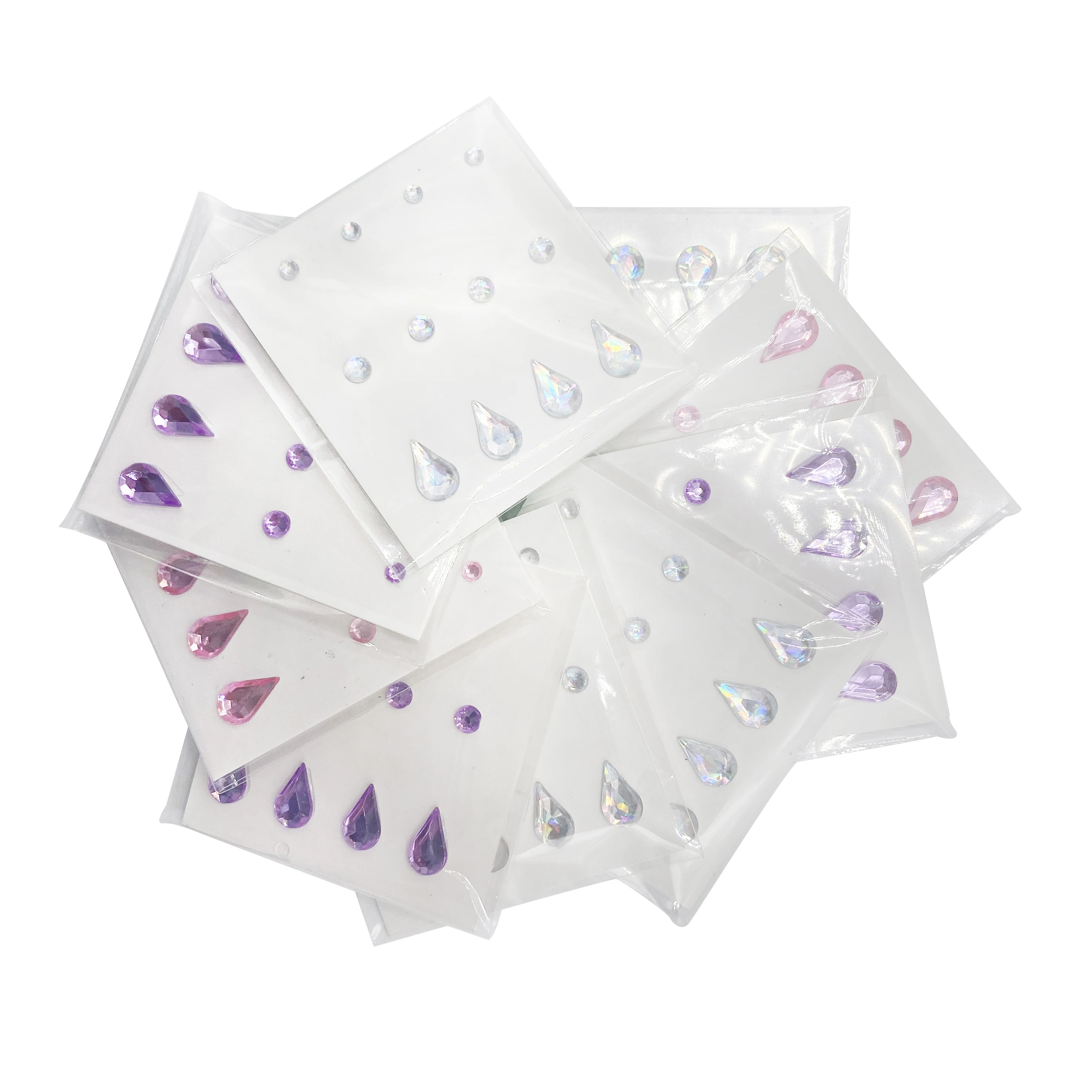 New DIY Art Face Diamonds Colorful Portable Self-adhesion Decorative Rhinestones Stickers